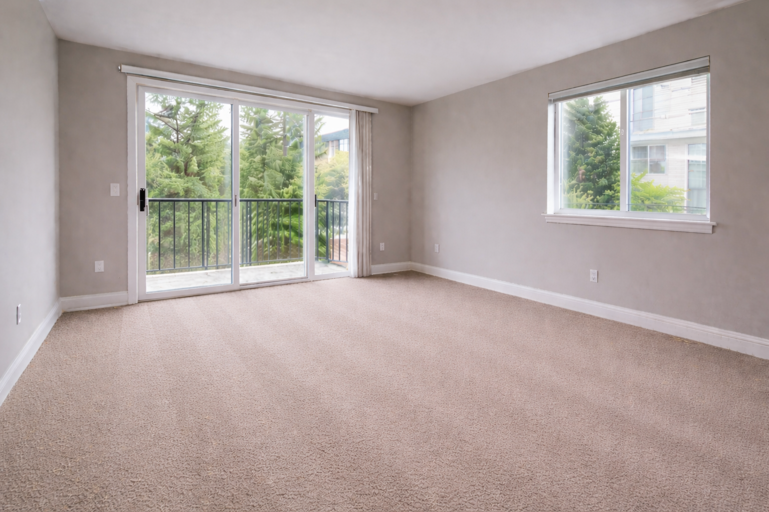 Living room after apartment turnover